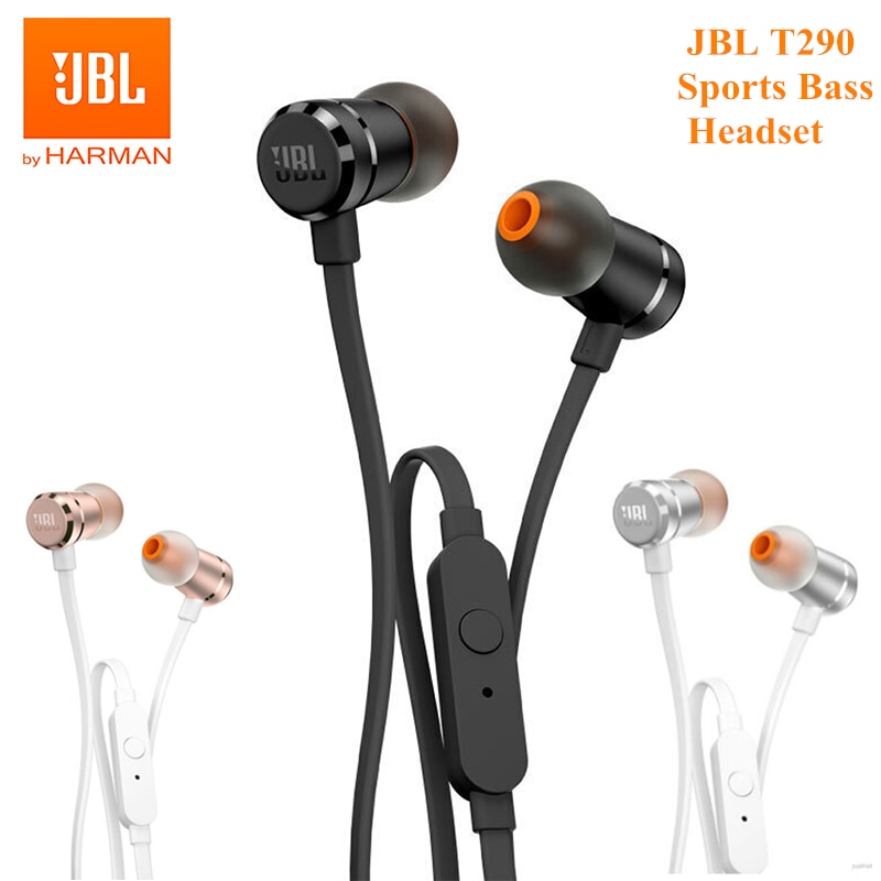 100% оригинальные проводные наушники JBL T290 3,5 мм, стерео музыка, спорт, чистые басы, 1 кнопка дистанционного управления, бесплатный ручной вызов с микрофоном | | Алиэкспресс