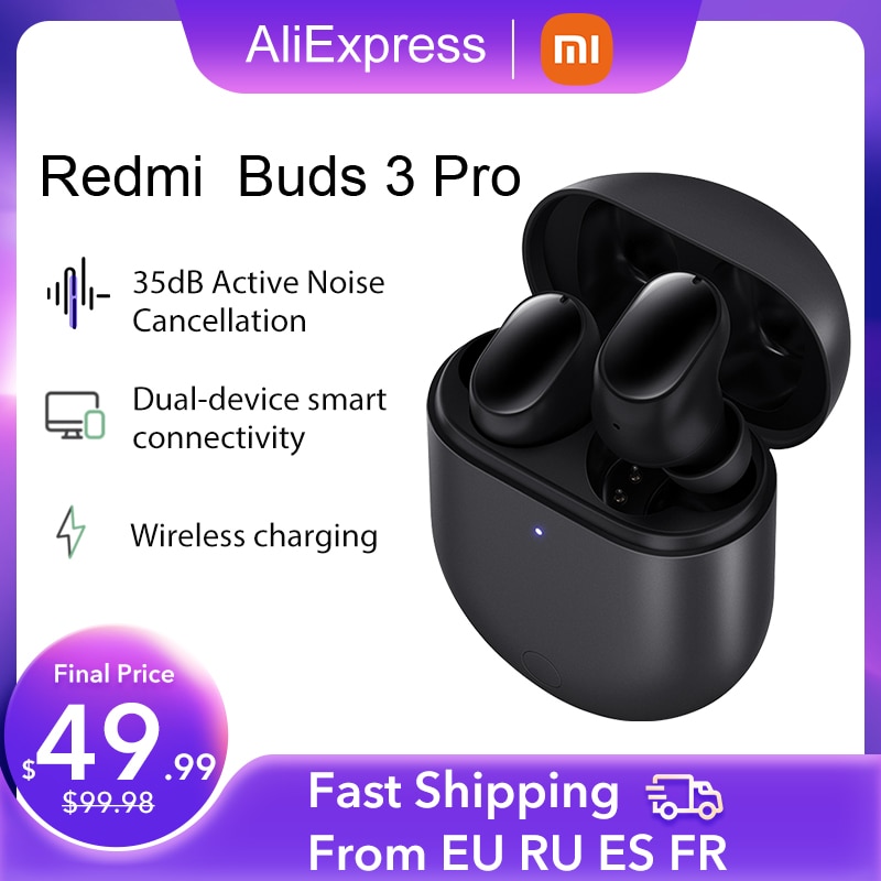 Xiaomi Redmi Buds 3 Pro Беспроводные наушники, TWS, Bluetooth, 35 дБ | Наушники и наушники | | Алиэкспресс