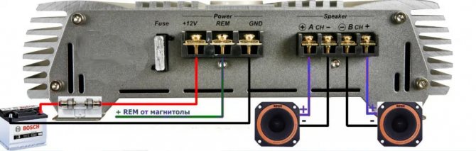 Подключение колонок к автомобильному усилителю